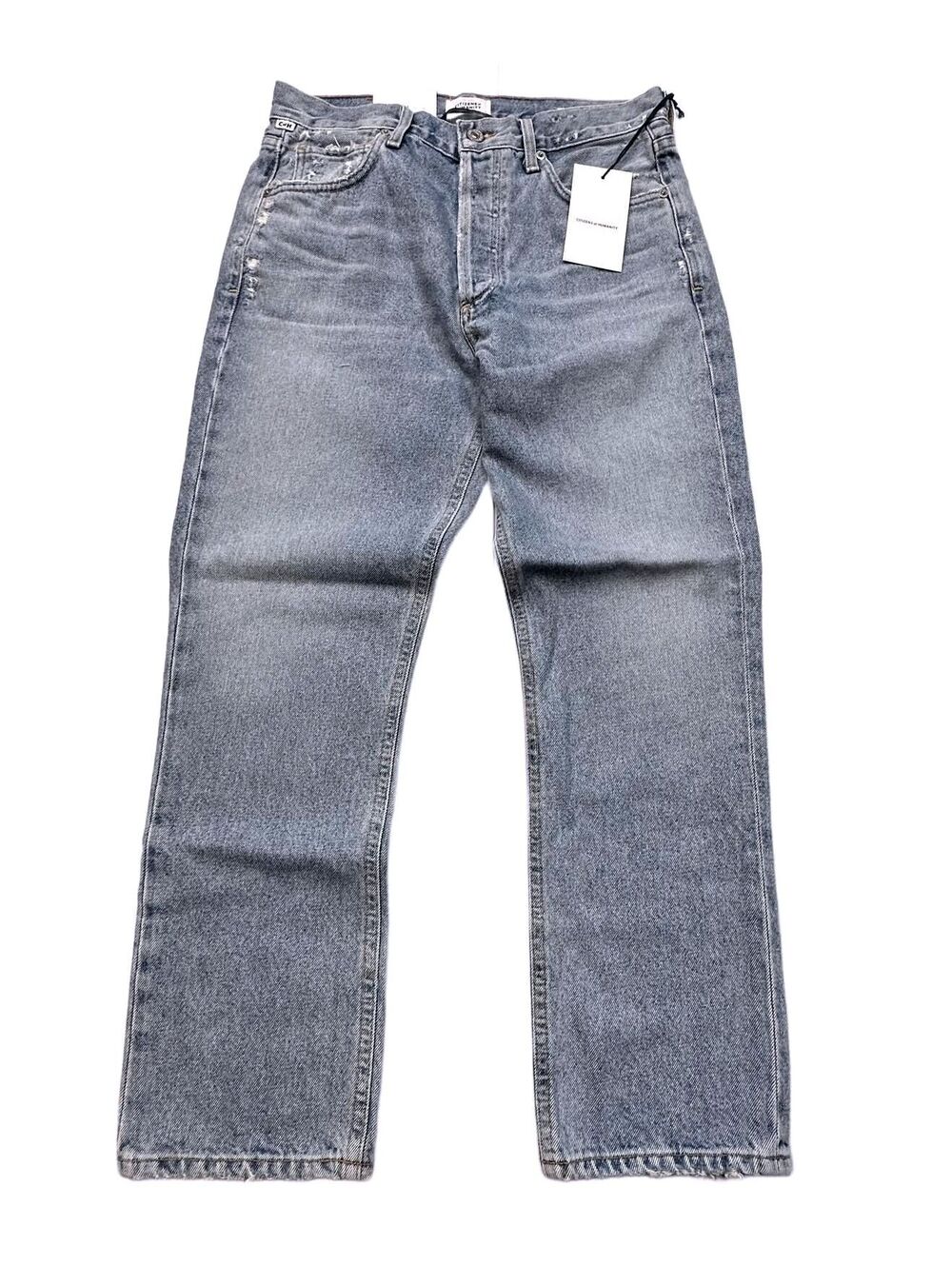 Citizens of Humanity Charlotte Crop High Rise Straight Jeans 27 Hot Spring NWT